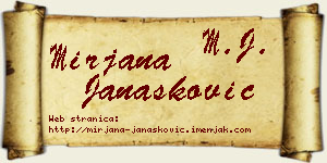 Mirjana Janašković vizit kartica